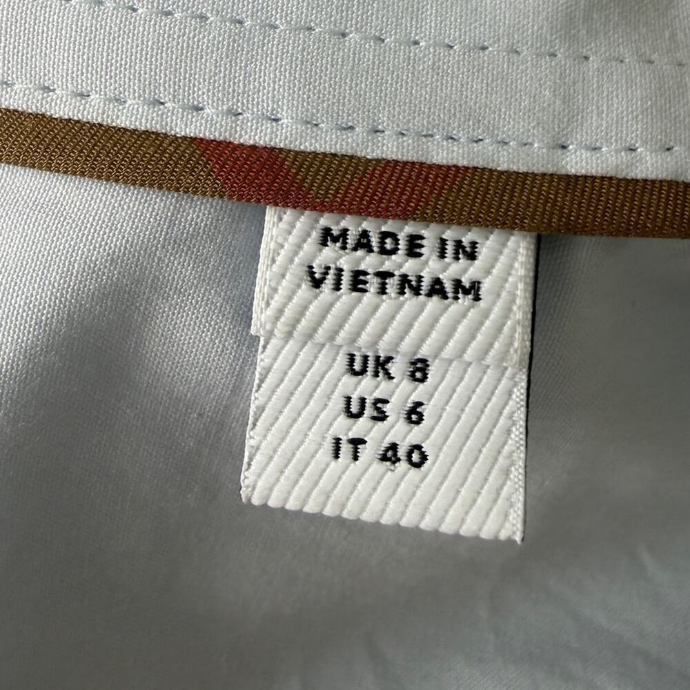 Burberry Pale Blue Button-Front Tie-Waist Shirt Dress 6 - Picture 7 of 11